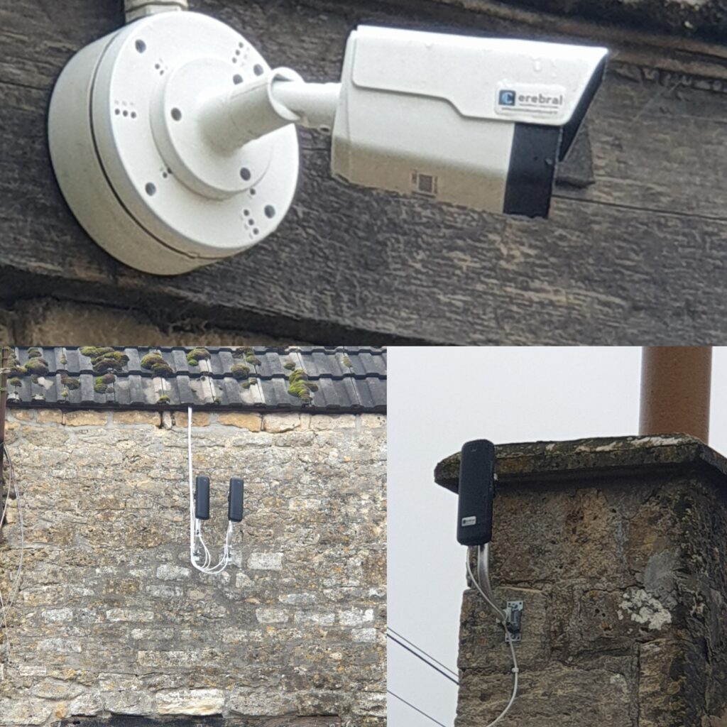 VVTCH camera mounted on wall. Cerebral Security Solutions. Security Guarding, Door Supervisors, Hotel Security, Keyholding, Mobile Security, Vacant Property Security, Farm Security, Education Security. Bristol, Somerset.