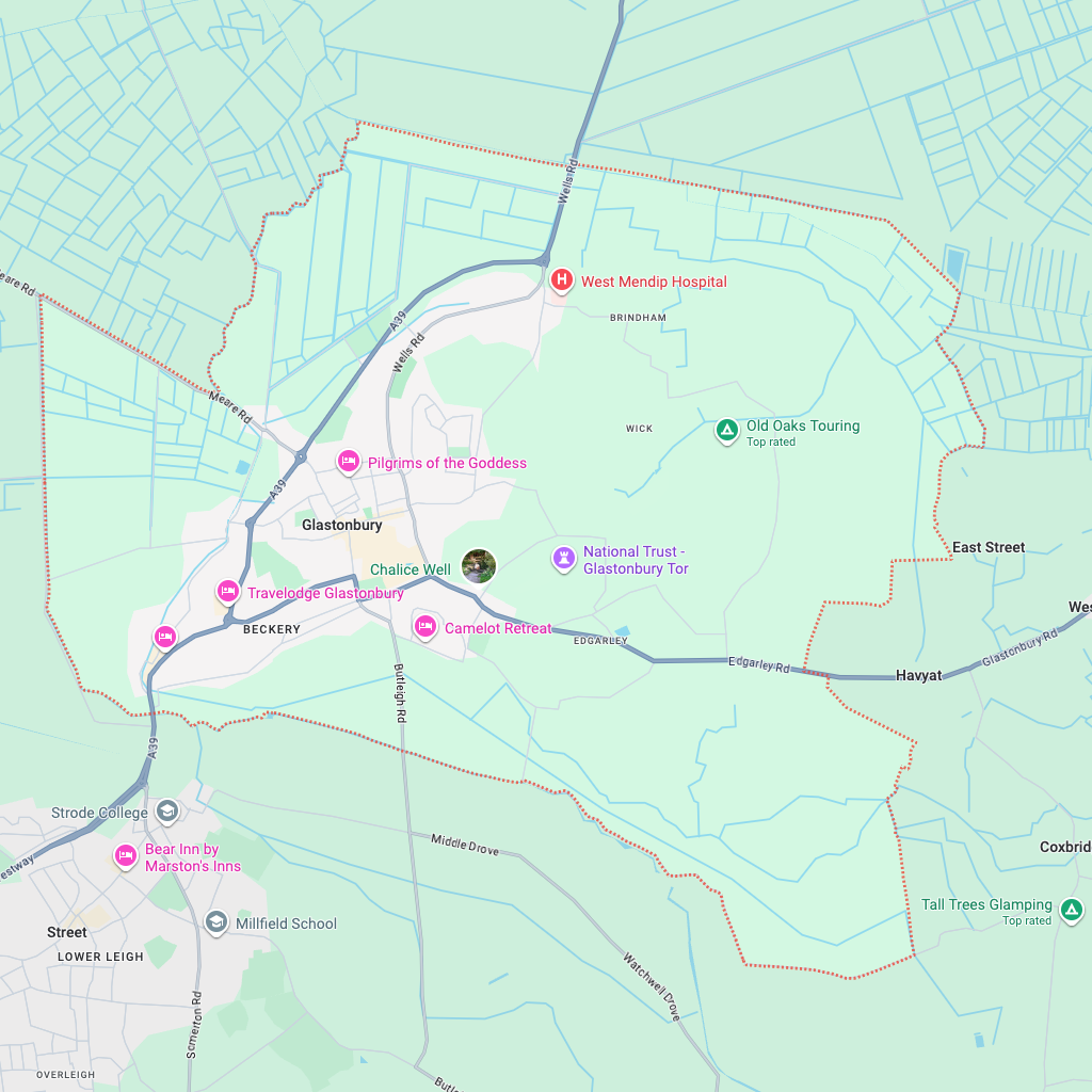 Map of Glastonbury