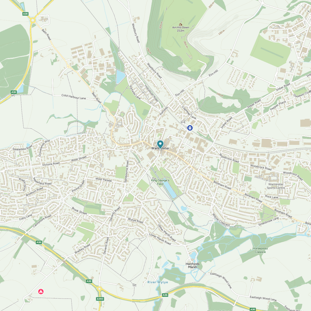 Map of Warminster